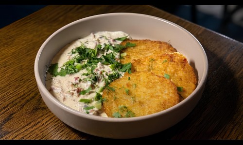 Драники с мачанкой